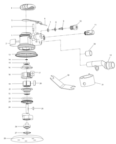 Page A Diagram and Parts List for 300G  Ingersoll Rand Sander